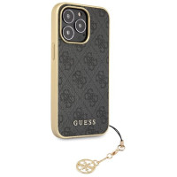 Guess 4G Charms Collection case for iPhone 14 Pro Max - gray