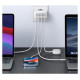 Ugreen GaN Fast Charger 3xUSB C / USB 100W PPS Ugreen CD226 - White