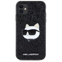 Karl Lagerfeld KLHCN61G2CPK iPhone 11 / Xr 6.1" black/black hardcase Glitter Choupette Patch