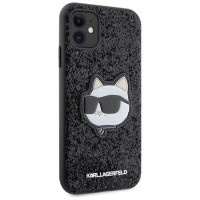 Karl Lagerfeld KLHCN61G2CPK iPhone 11 / Xr 6.1" black/black hardcase Glitter Choupette Patch