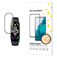 Wozinsky Durable Wozinsky Full Glue Full Screen Tempered Glass with Frame for Xiaomi Mi Band 8 - Black
