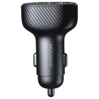 Joyroom JR-CCD03 3.4A car charger with 3x USB-A display - black
