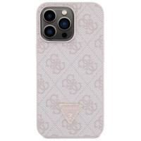 Guess GUHCP13LP4TDSCPP case for iPhone 13 Pro / 13 - pink Crossbody 4G Metal Logo