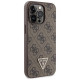 Guess GUHCP13LP4TDSCPW Case for iPhone 13 Pro / 13 - Brown Crossbody 4G Metal Logo