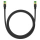 Baseus fast RJ45 cat. network cable. 8 40Gbps 1m braided black