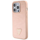 Guess Croco Triangle Metal Logo case for iPhone 15 Pro - pink