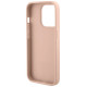 Guess Croco Triangle Metal Logo case for iPhone 15 Pro - pink