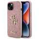 Guess Glitter Script Big 4G case for iPhone 15 - pink