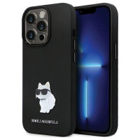 Karl Lagerfeld KLHCP14XSMHCNPK case for iPhone 14 Pro Max 6.7" - black Silicone C Metal Pin