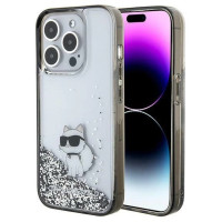 Karl Lagerfeld Liquid Glitter Choupette case for iPhone 15 Pro Max - transparent