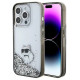 Karl Lagerfeld Liquid Glitter Choupette case for iPhone 15 Pro Max - transparent