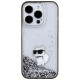 Karl Lagerfeld Liquid Glitter Choupette case for iPhone 15 Pro Max - transparent
