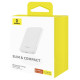 Baseus mini power bank 5000mAh 20W + USB-C cable (20V/3A) - white