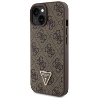 Guess GUHCP15SP4TDSCPW iPhone 15 6.1" brown/brown hardcase Crossbody 4G Metal Logo