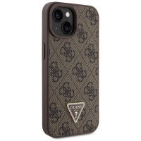 Guess GUHCP15SP4TDSCPW iPhone 15 6.1" brown/brown hardcase Crossbody 4G Metal Logo