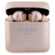 Guess GUTWSSU20ALEGP TWS Bluetooth Earphones + Dock Rose Gold/Rose Gold Printed Logo