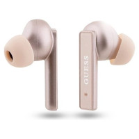 Guess GUTWSSU20ALEGP TWS Bluetooth Earphones + Dock Rose Gold/Rose Gold Printed Logo