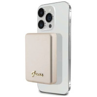 Guess MagSafe Metal Script Logo induction power bank 15W 5000mAh - gold
