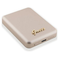 Guess MagSafe Metal Script Logo induction power bank 15W 5000mAh - gold