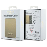 Guess MagSafe Metal Script Logo induction power bank 15W 5000mAh - gold