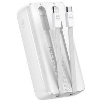 Joyroom Mini power bank with built-in cables Joyroom JR-PBC06 30W 10000mAh - white