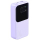 Joyroom JR-PBC07 20000mAh 30W mini power bank with USB-C and Lightning cables - purple