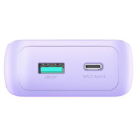 Joyroom JR-PBC07 20000mAh 30W mini power bank with USB-C and Lightning cables - purple