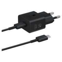 Samsung EP-T2510XBEGEU 25W SFC GaN wall charger with USB-C cable - black