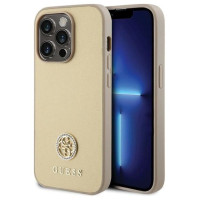 Guess GUHCP15XPS4DGPD iPhone 15 Pro Max 6.7" gold/gold hardcase Strass Metal Logo