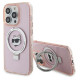 Karl Lagerfeld KLHMP15LHMRSCHP iPhone 15 Pro 6.1" pink/pink hardcase Ring Stand Choupette Head MagSafe