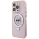 Karl Lagerfeld KLHMP15LHMRSCHP iPhone 15 Pro 6.1" pink/pink hardcase Ring Stand Choupette Head MagSafe