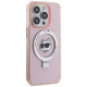 Karl Lagerfeld KLHMP15LHMRSCHP iPhone 15 Pro 6.1" pink/pink hardcase Ring Stand Choupette Head MagSafe