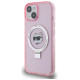 Karl Lagerfeld KLHMP15SHMRSCHP iPhone 15 6.1" pink/pink hardcase Ring Stand Choupette Head MagSafe