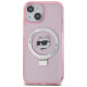 Karl Lagerfeld KLHMP15SHMRSCHP iPhone 15 6.1" pink/pink hardcase Ring Stand Choupette Head MagSafe