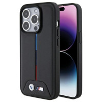 BMW Quilted Tricolor iPhone 15 Pro Case - Black