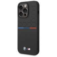 BMW Silicone Pattern iPhone 15 Pro Max Case - Black