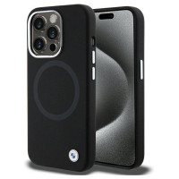 BMW Signature Liquid Silicone MagSafe case for iPhone 15 Pro - black
