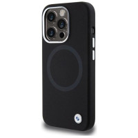 BMW Signature Liquid Silicone MagSafe case for iPhone 15 Pro - black