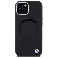 BMW Signature Liquid Silicone MagSafe case for iPhone 15 - black
