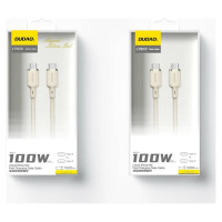 Dudao L7SCC USB-C - USB-C cable 100W 1m - beige