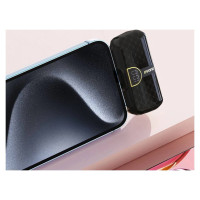 Dudao K20SL 5000mAh mini power bank with Lightning / USB-C connectors - black