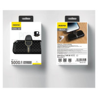 Dudao K20SL 5000mAh mini power bank with Lightning / USB-C connectors - black