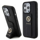 Guess Grip Stand 4G Saffiano Strass case for iPhone 15 Pro Max - black