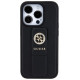 Guess Grip Stand 4G Saffiano Strass case for iPhone 15 Pro Max - black