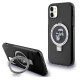 Karl Lagerfeld Ring Stand Karl&Choupette MagSafe case for iPhone 11 / Xr - black