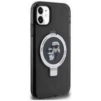 Karl Lagerfeld Ring Stand Karl&Choupette MagSafe case for iPhone 11 / Xr - black