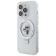 Karl Lagerfeld Ring Stand Karl&Choupette MagSafe case for iPhone 13 Pro Max - white