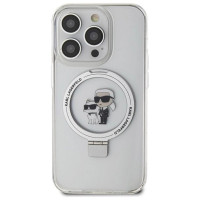 Karl Lagerfeld Ring Stand Karl&Choupette MagSafe case for iPhone 13 Pro Max - white