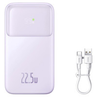 Baseus Comet Series powerbank with display 10000mAh 22.5W - purple + USB-A / USB-C cable