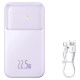 Baseus Comet Series powerbank with display 10000mAh 22.5W - purple + USB-A / USB-C cable